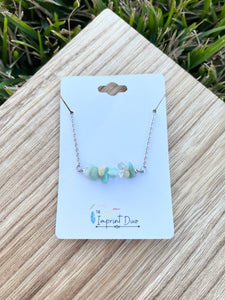 Amazonite Gemstone Bar Necklace