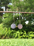 Textured Round Drop Earrings