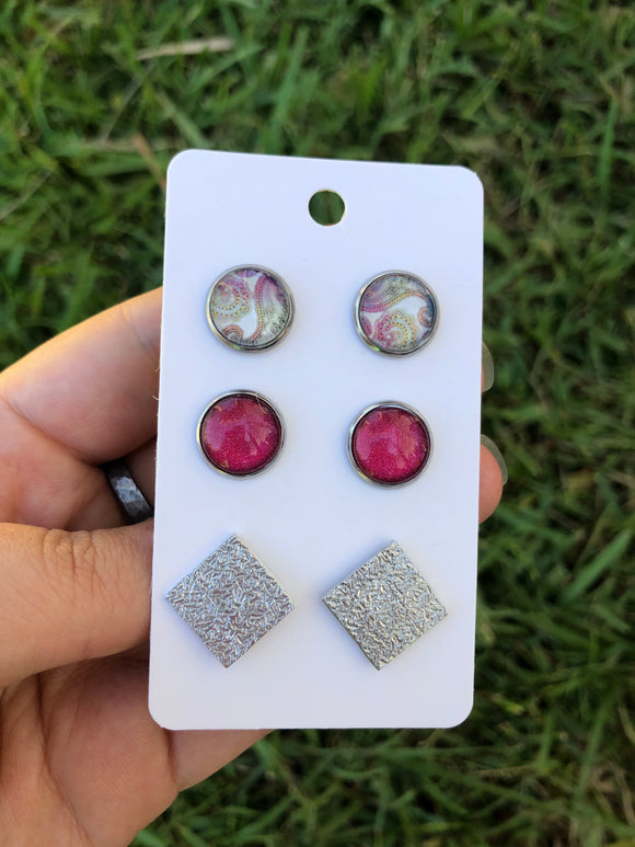 “Pink Paisleys” Stud Pack