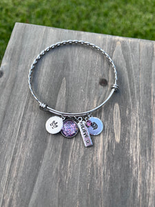 “Believe” Braided Charm Bracelet