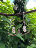 Earthy Marine Agate Wire-Wrapped Earrings