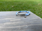 “Balance” Blue Agate Stretch Bracelet-7 inch