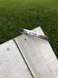 “Peace Begins With Me” Thin Cuff Bracelet